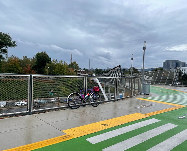 At the Blumenauer ped/bike bridge