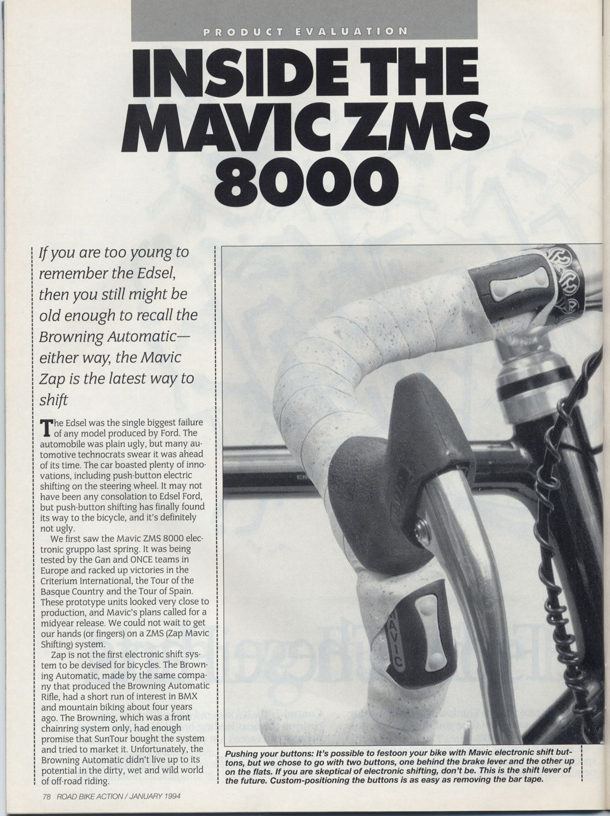 Mavic ZMS 8000 in Road Bike, 1993